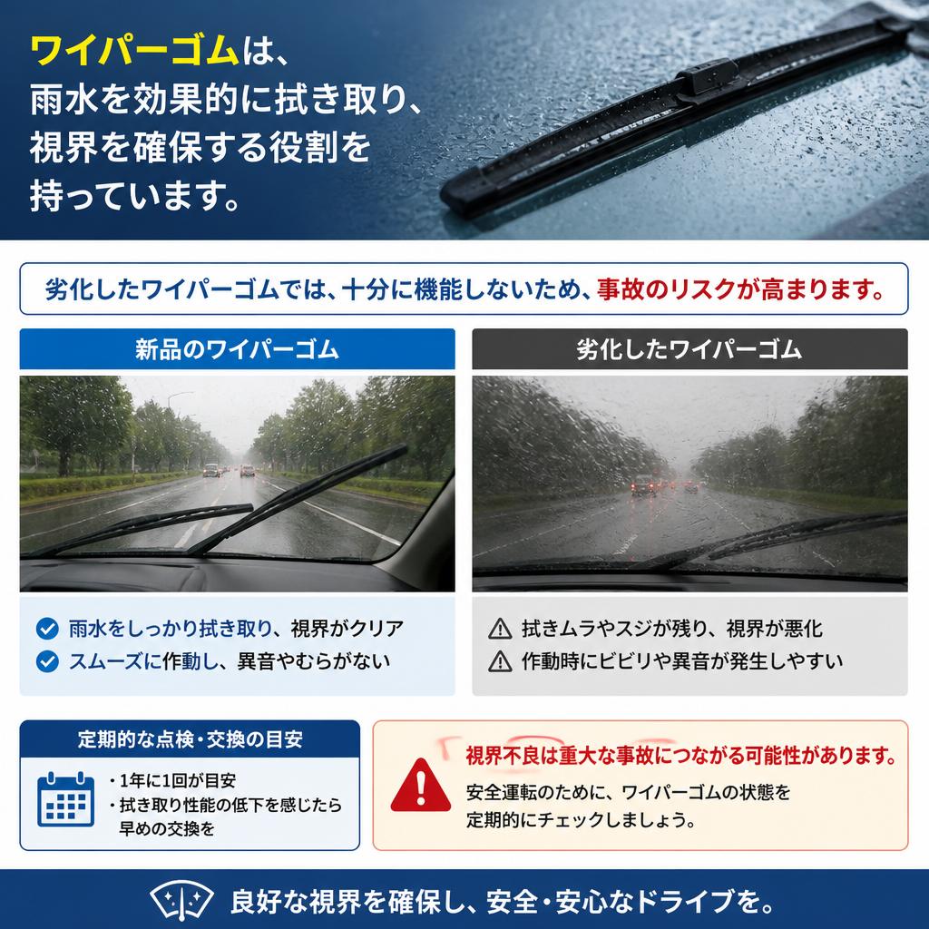 ワイパーゴムの役割と重要性
