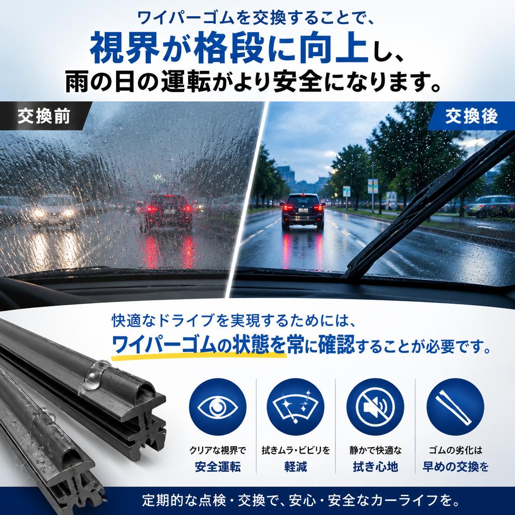 ワイパーゴム交換のメリット